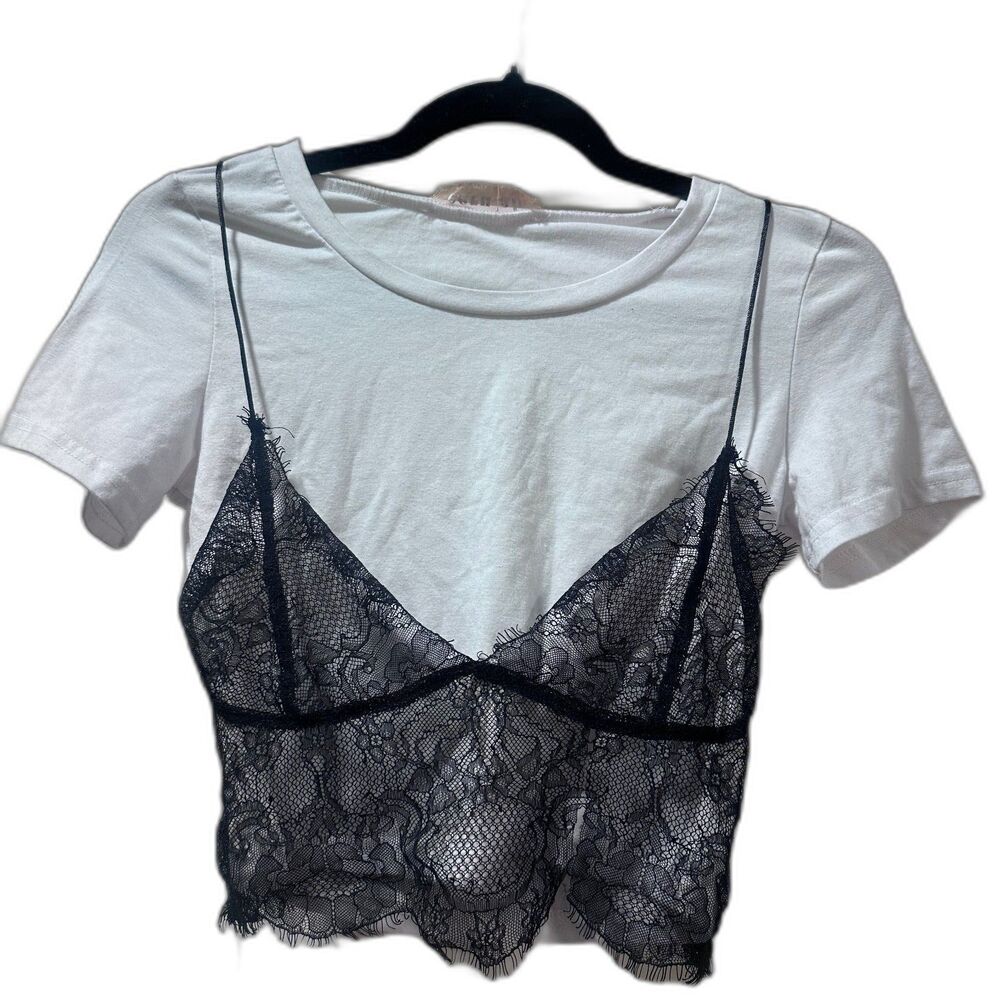 Ecru Layered Lace Tank